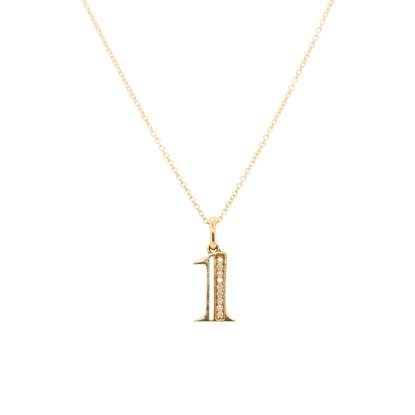 Number "1" Diamond Charm