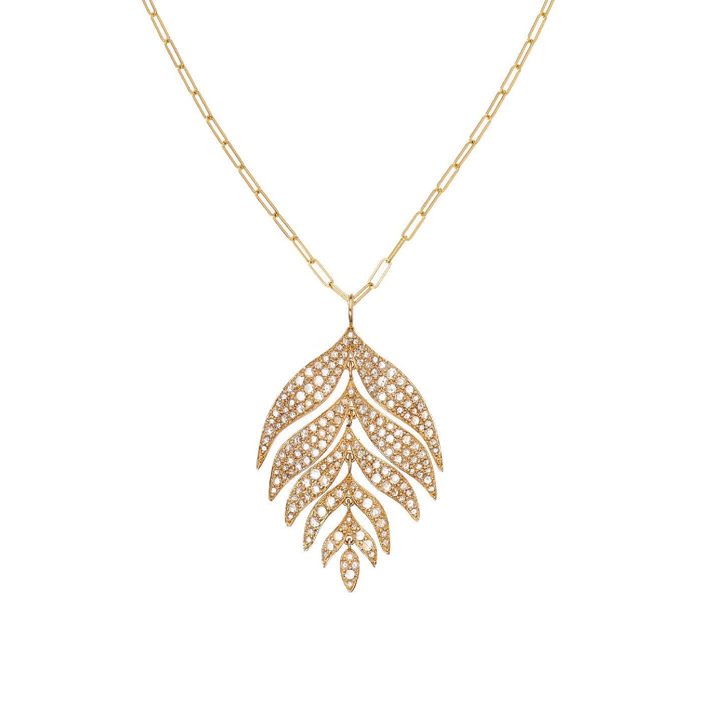 Feuille White Diamond Necklace