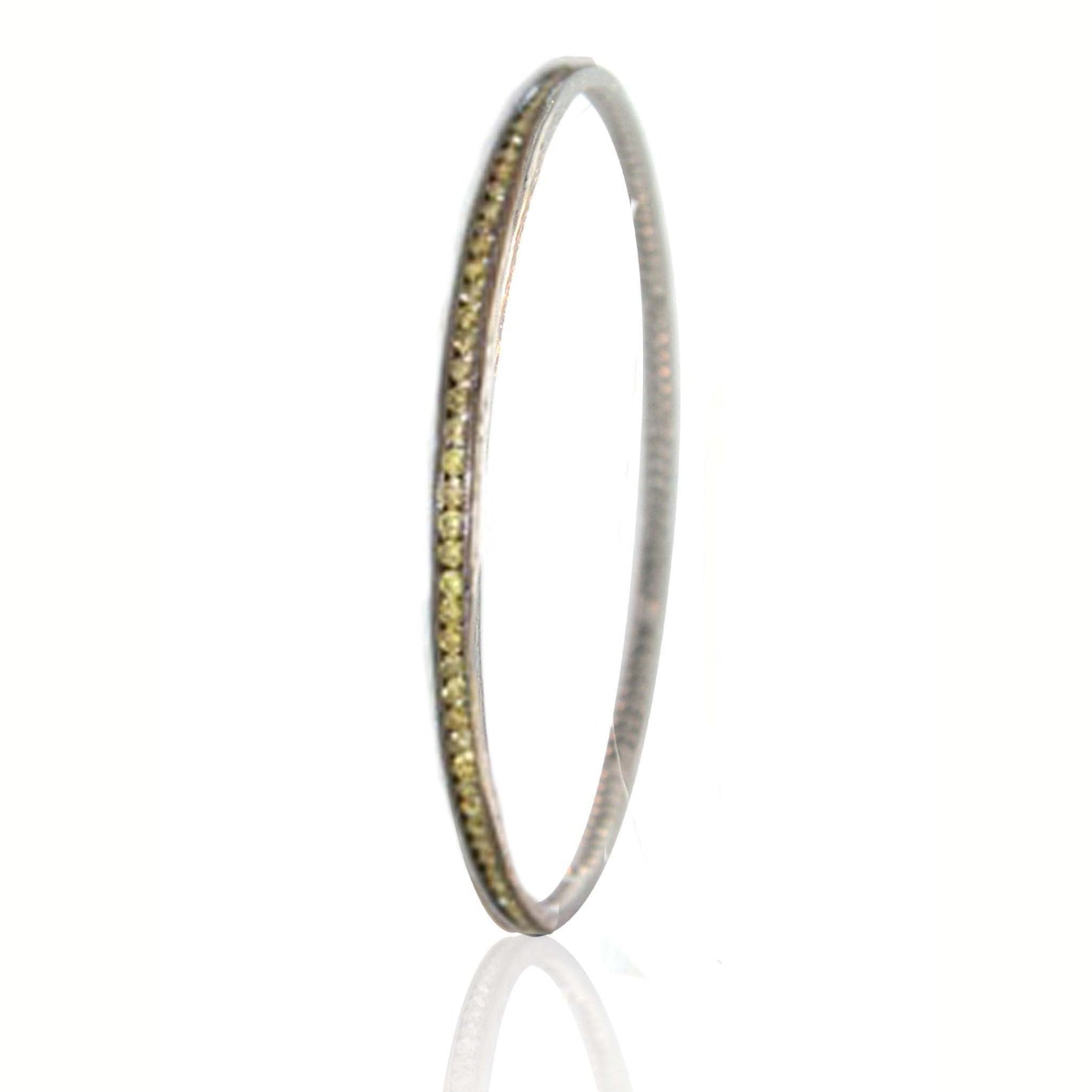 Channel Green Diamond Bangle