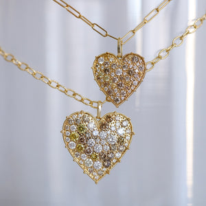 Confetti Small Heart Multi-Color Diamond Pendant