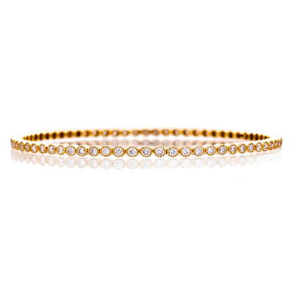 Bezel White Diamond Bangle