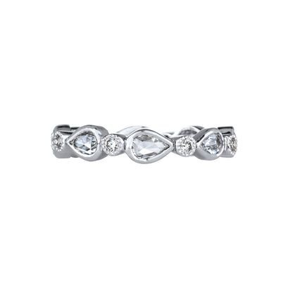 Fine Vine White Diamond Band