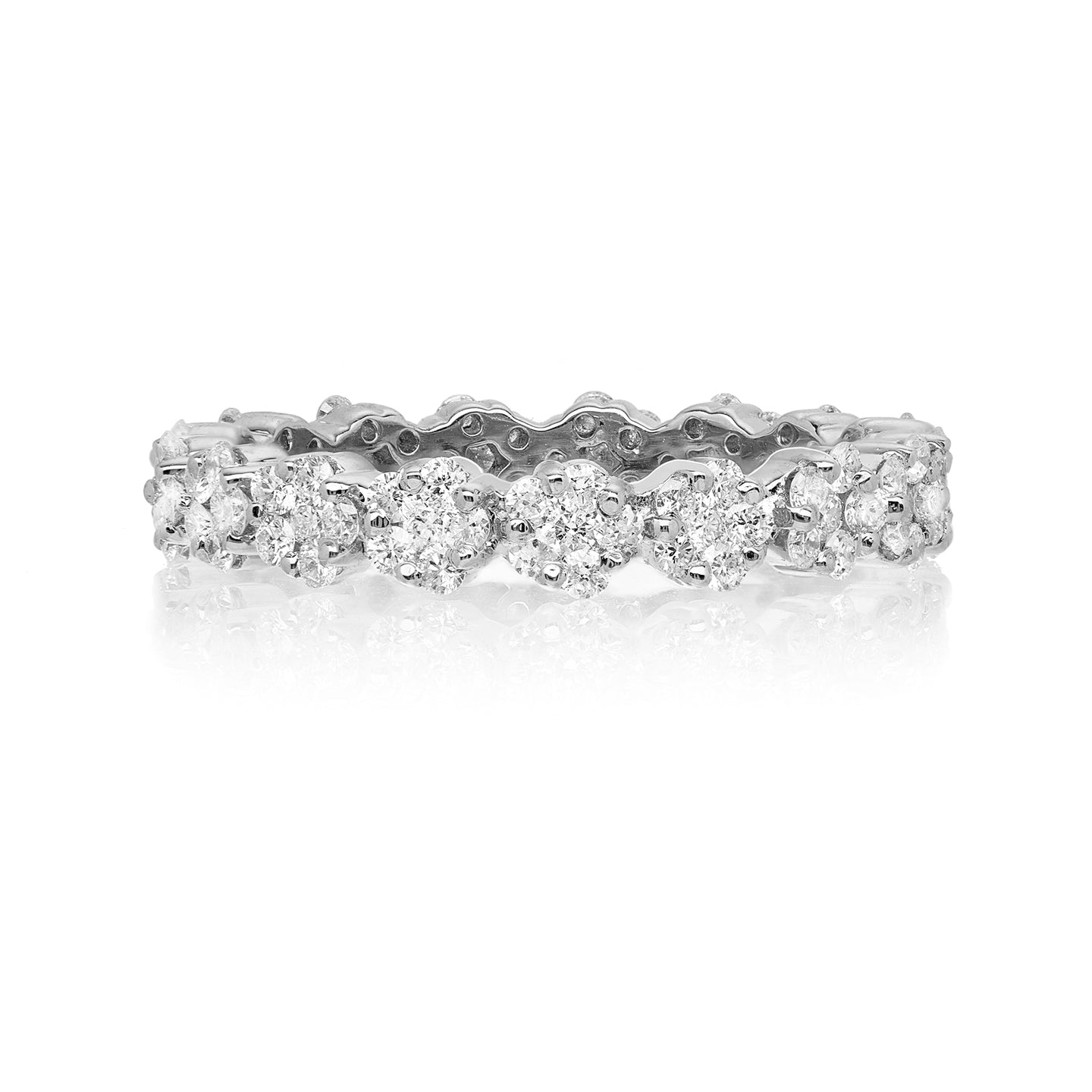 Rosetta White Diamond Band