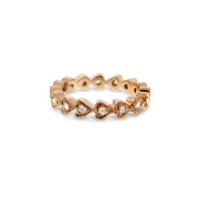 Heart White Diamond Band