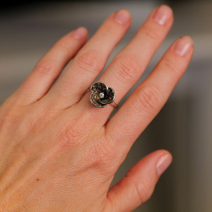 Tulip Champagne Cocktail Diamond Ring