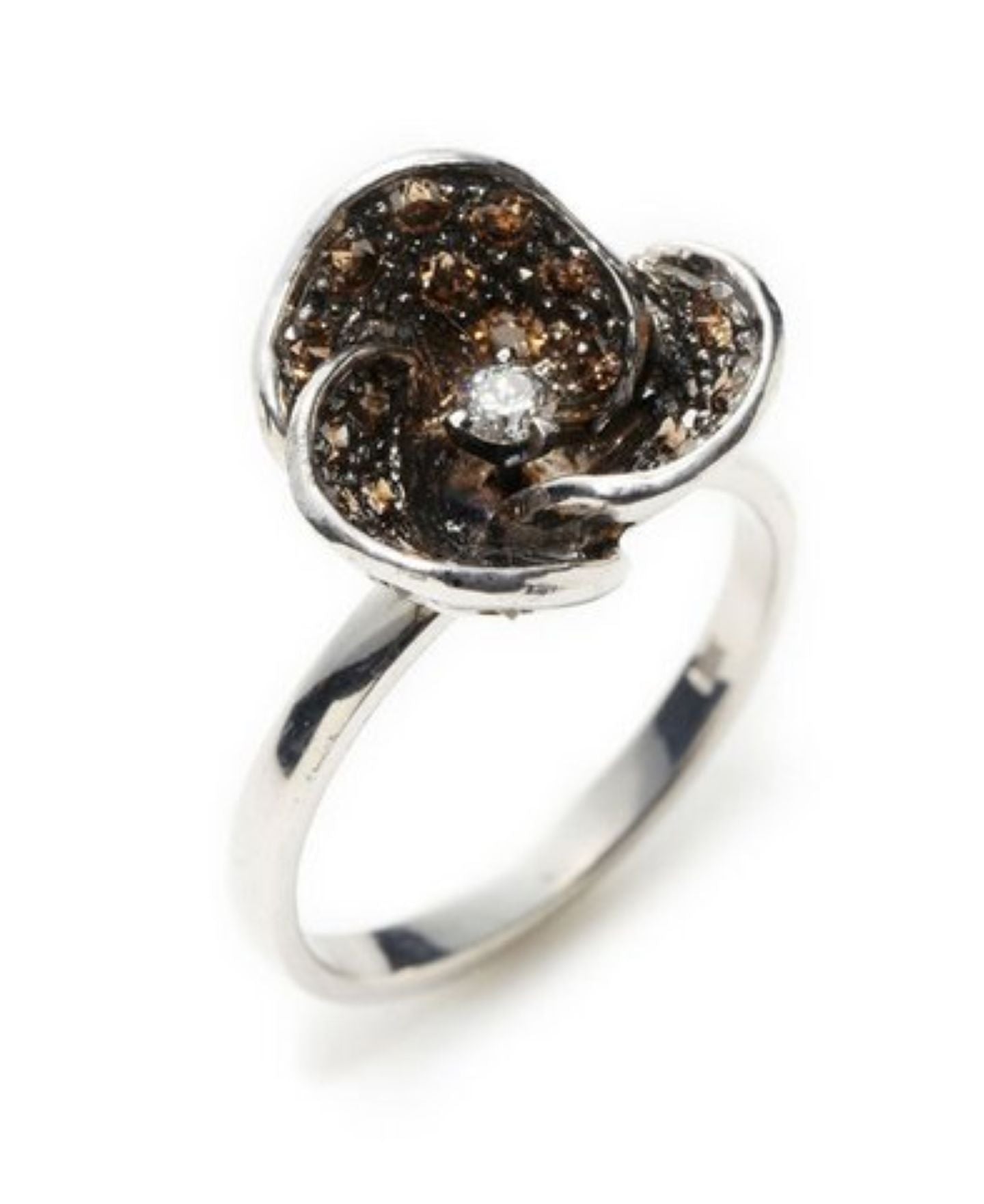 Tulip Champagne Cocktail Diamond Ring