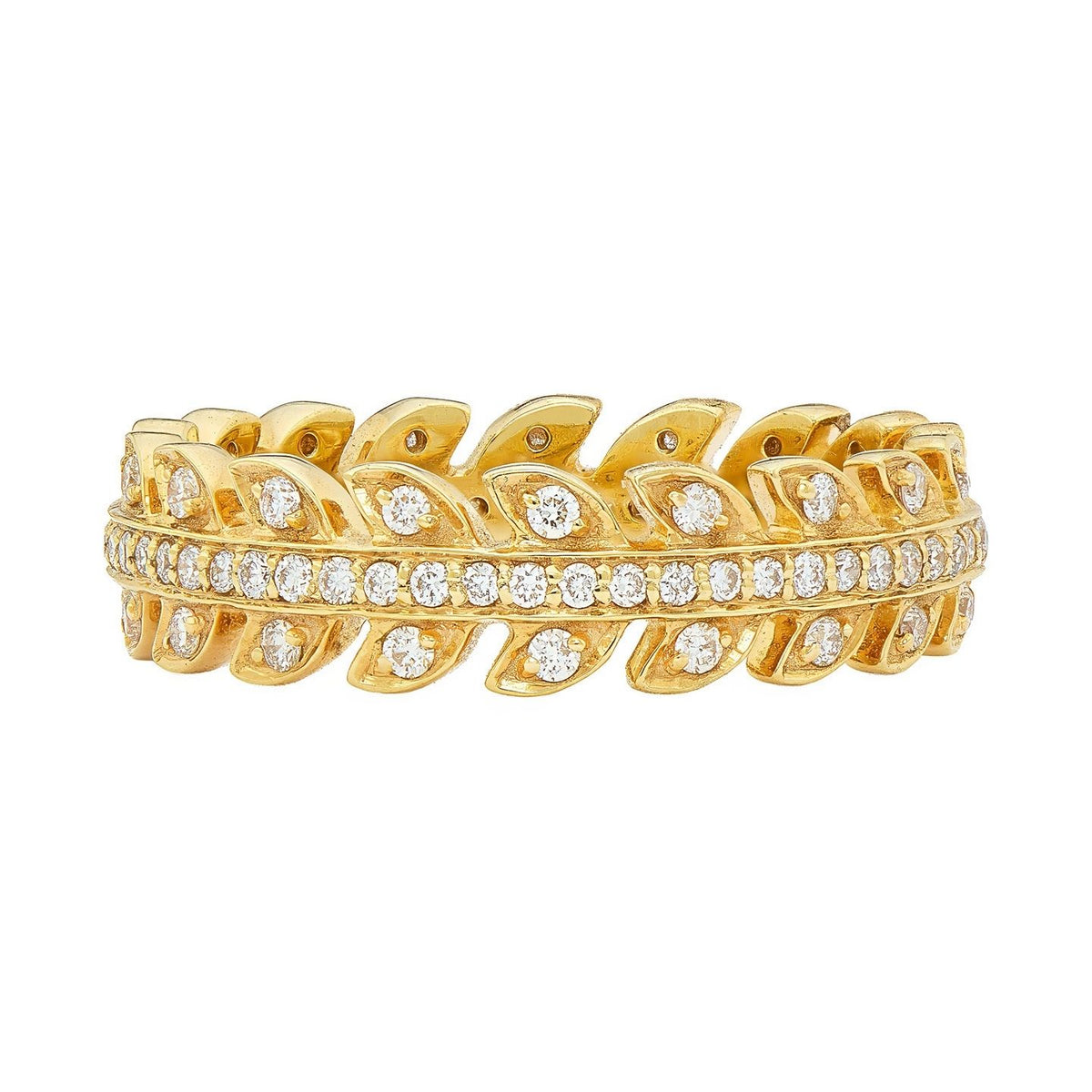 Wreath White Diamond Band