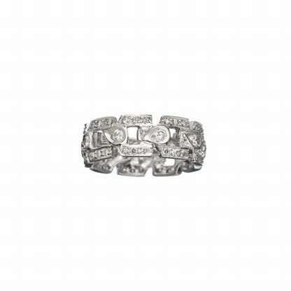 Feuille Link White Diamond White Band