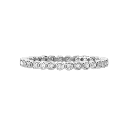 Mini Bezel White Diamond Band