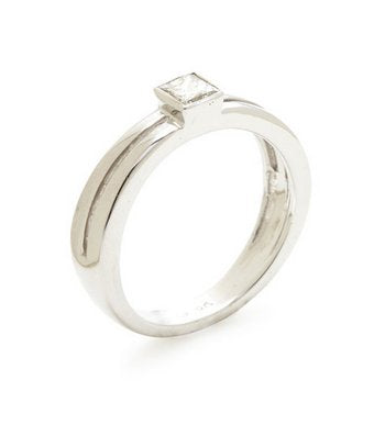 Ridge White Diamond Ring