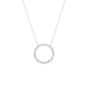 Dunes Circle White Diamond Necklace