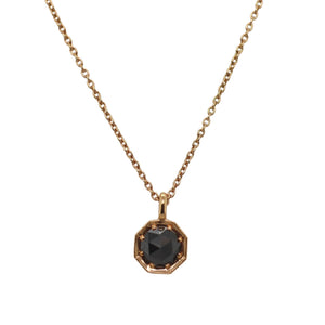 Solo Black Diamond Octagon Necklace