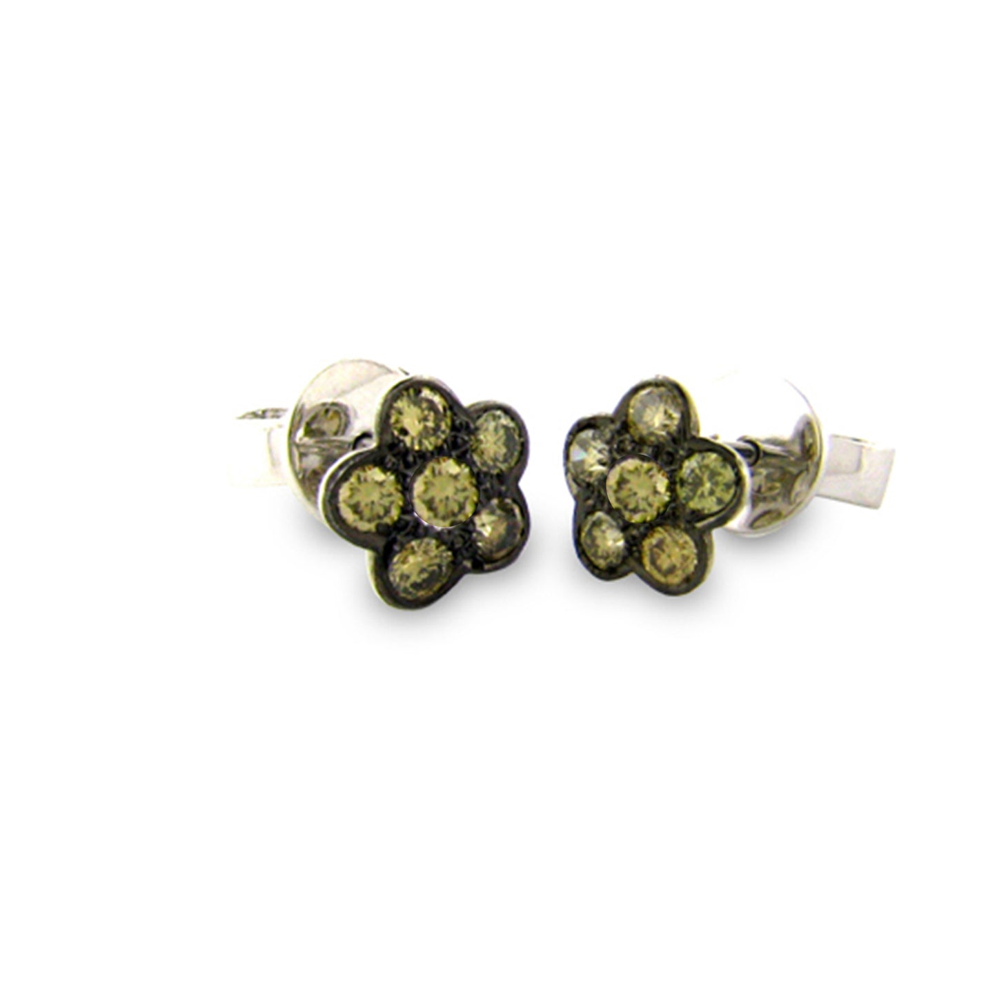 Tuilerie Green Diamond Stud Earrings