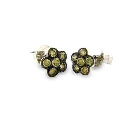 Tuilerie Green Diamond Stud Earrings