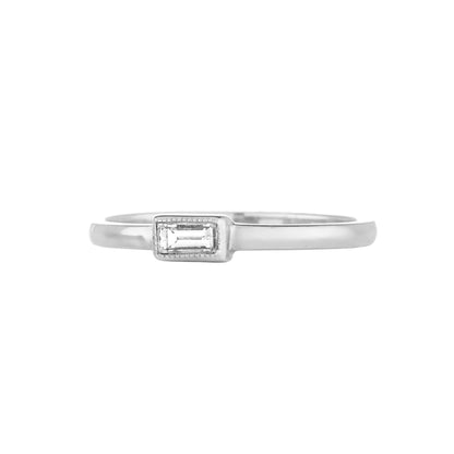 Petit Baguette White Diamond Ring