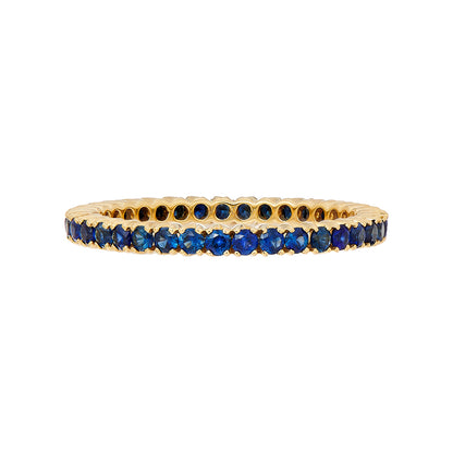 Blue Sapphire Prong Band