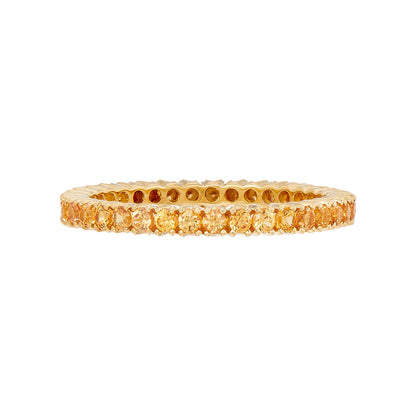 Orange Sapphire Prong Band