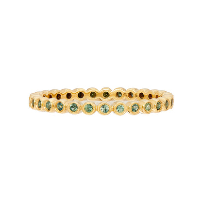 Green Sapphire Mini Bezel Band