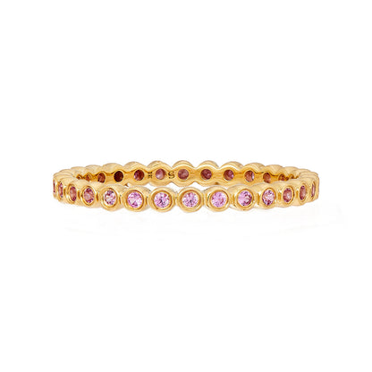 Pink Sapphire Mini Bezel Band