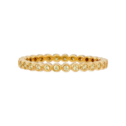 Yellow Sapphire Mini Bezel Band