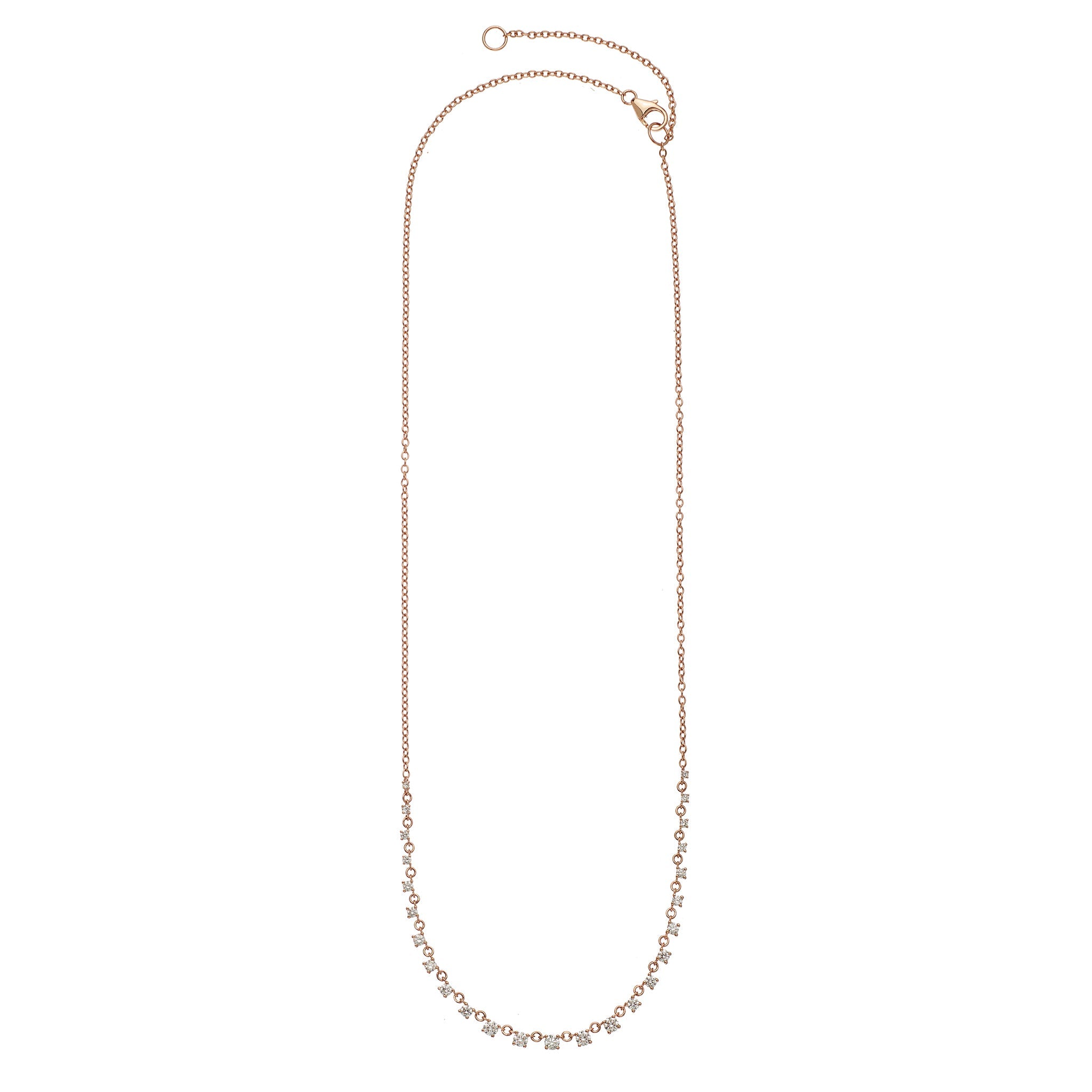 Mylene White Diamond Tennis Necklace