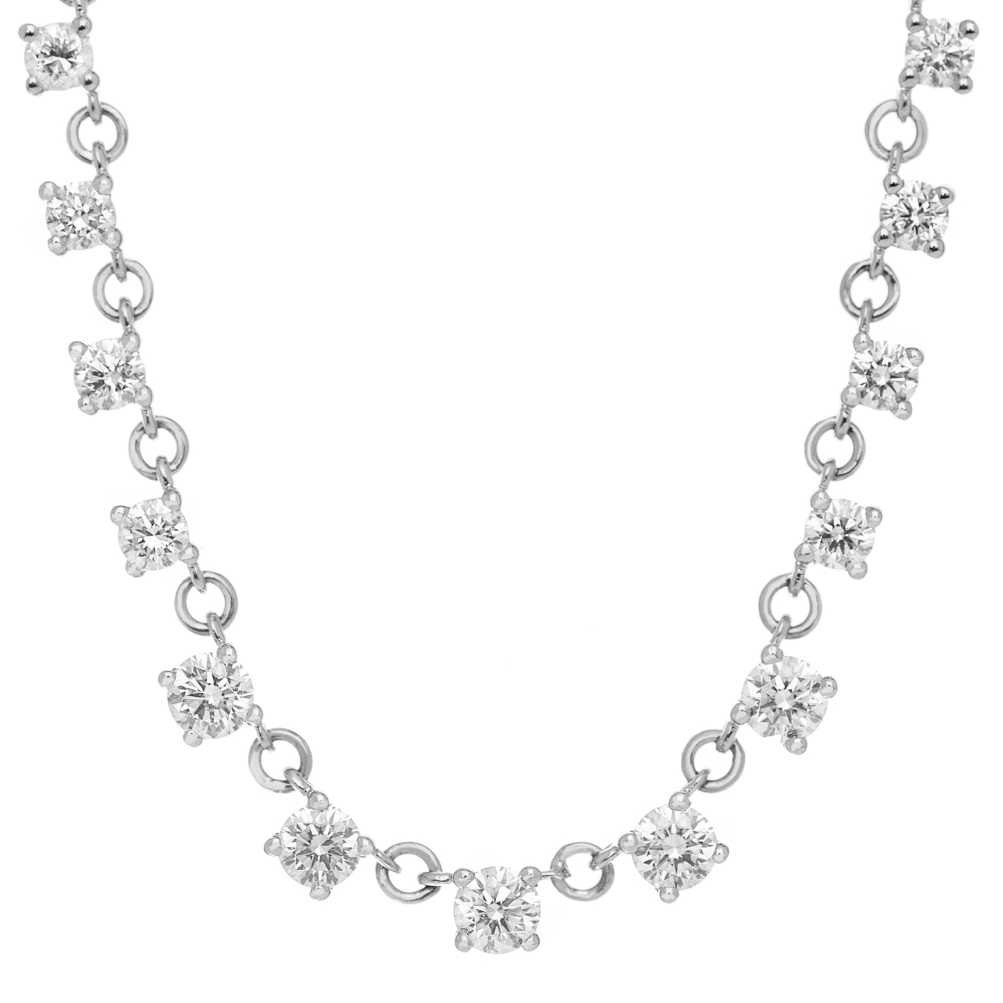 Mylene White Diamond Tennis Necklace