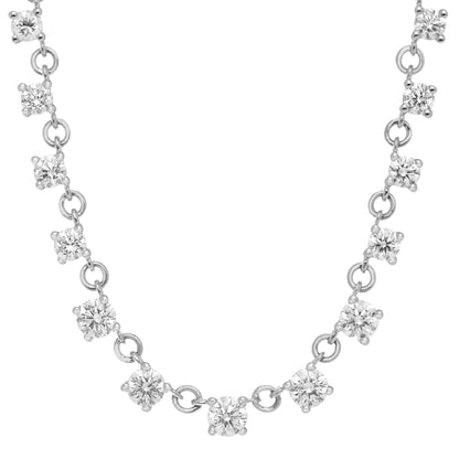 Mylene White Diamond Tennis Necklace