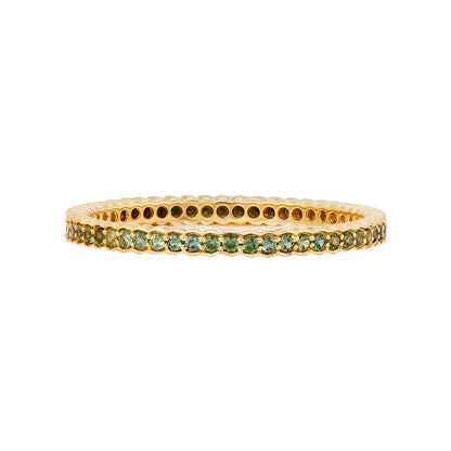 Green Sapphire Scallop Band
