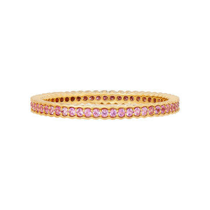 Pink Sapphire Scallop Band