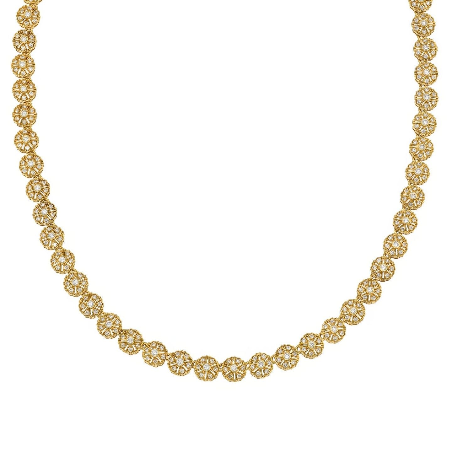 Camelia White Diamond Opera Necklace