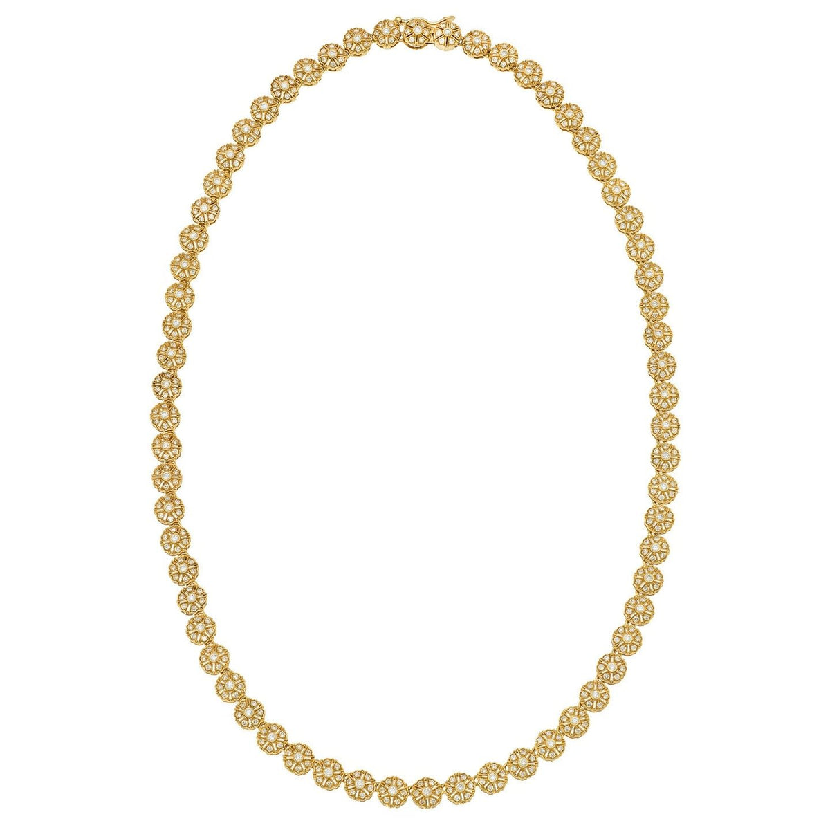 Camelia White Diamond Opera Necklace