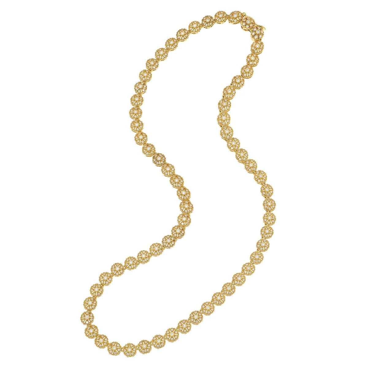 Camelia White Diamond Opera Necklace