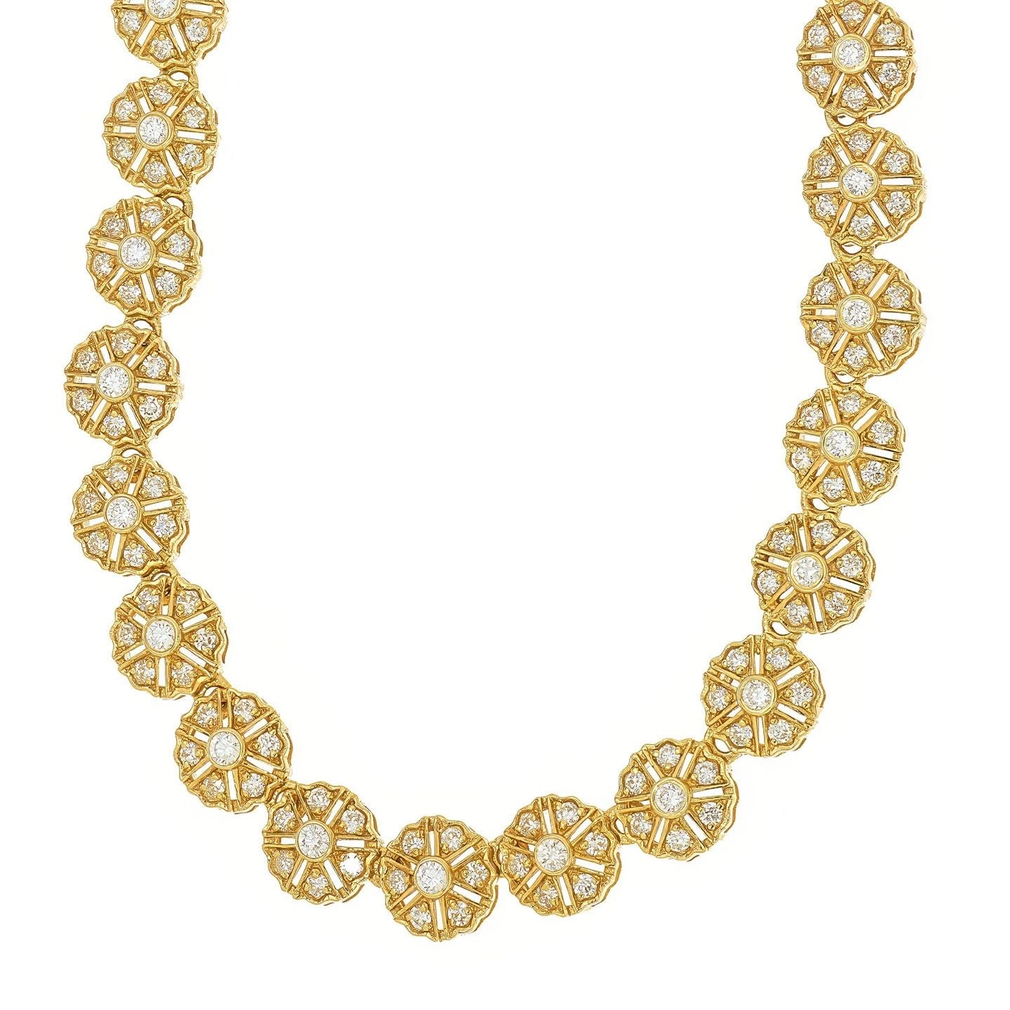 Camelia White Diamond Opera Necklace
