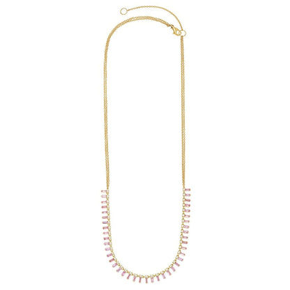 Zeena Pink Sapphire Necklace