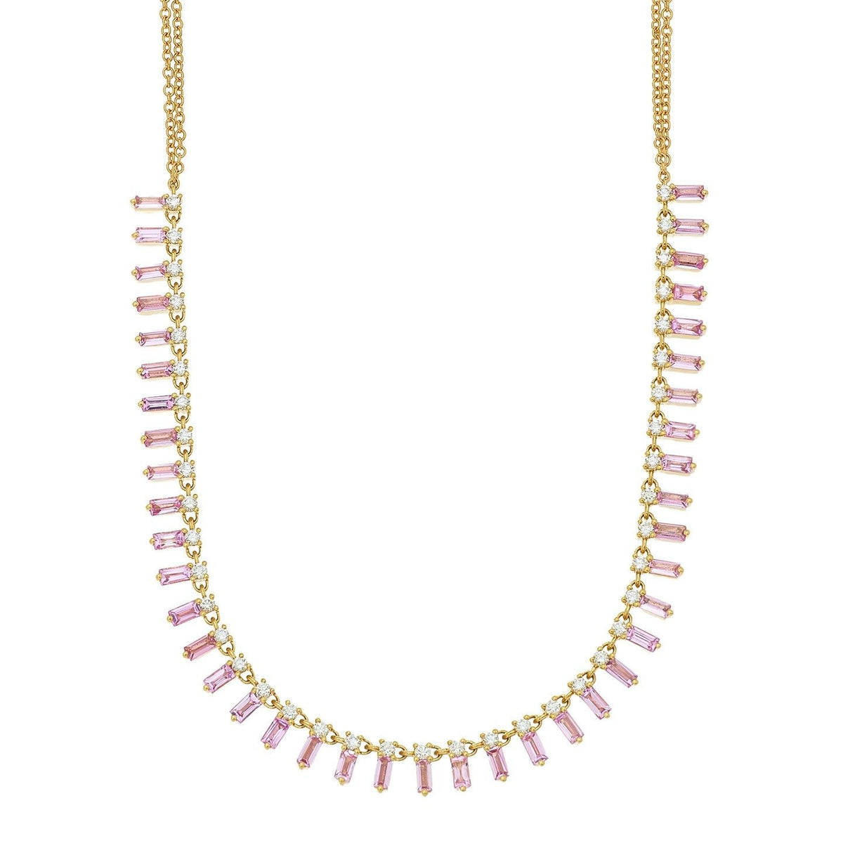 Zeena Pink Sapphire Necklace