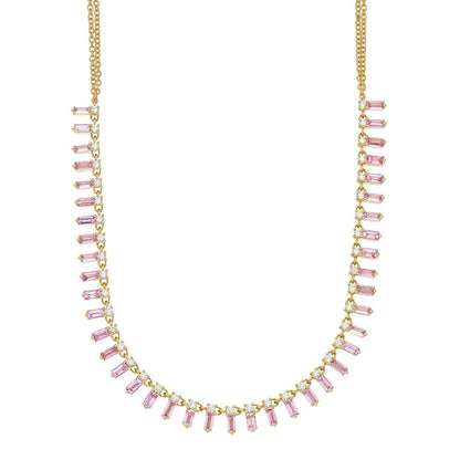 Zeena Pink Sapphire Necklace