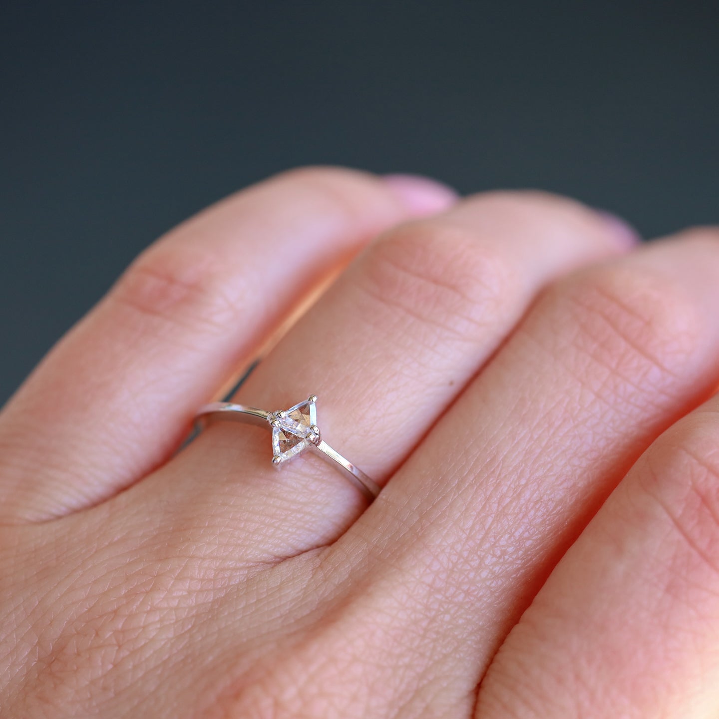 Trillion Rose Cut Diamond Ring