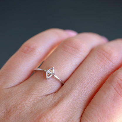 Trillion Rose Cut Diamond Ring