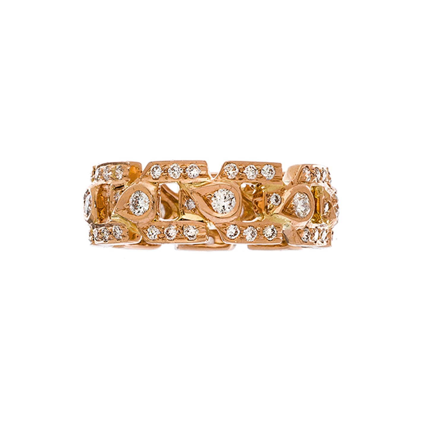 Feuille Link White Diamond White Band