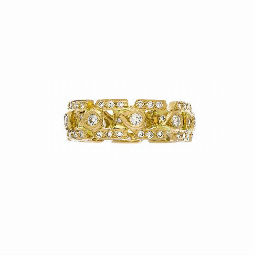 Feuille Link White Diamond White Band
