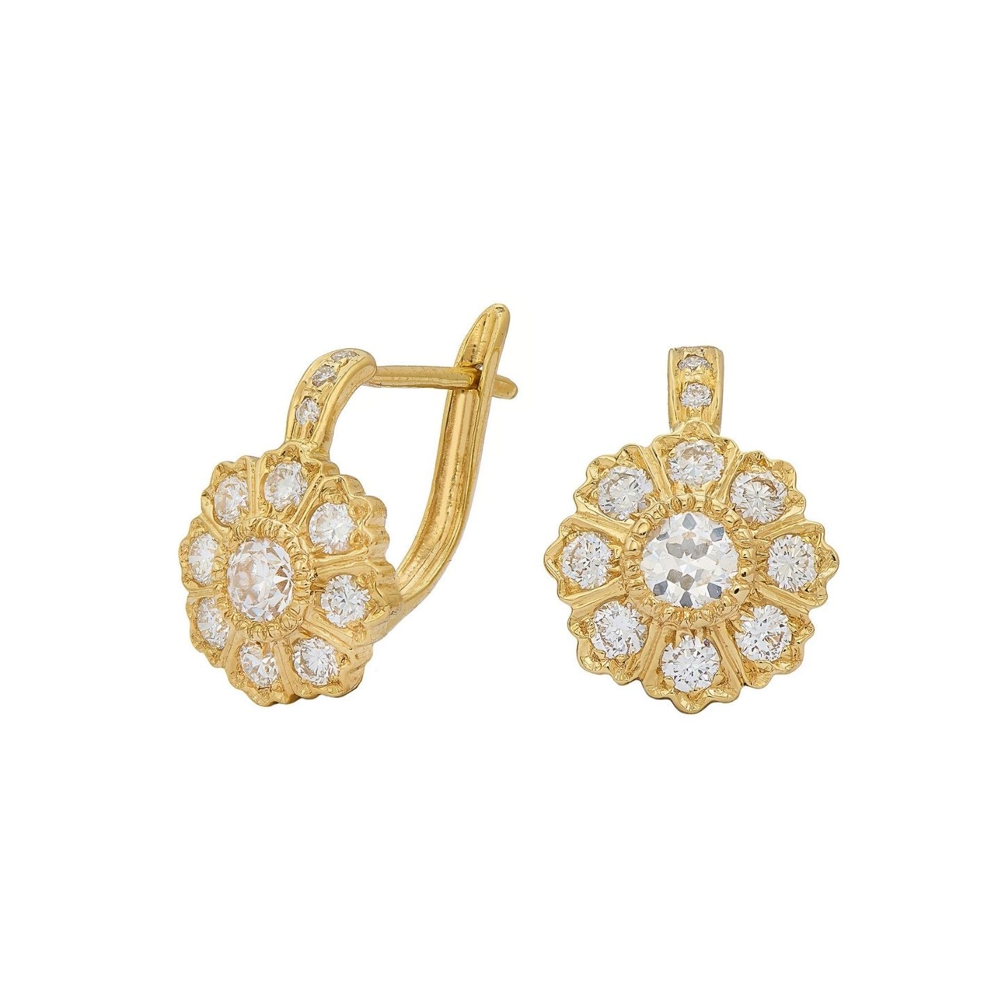 Ivy White Diamond Drop Earrings