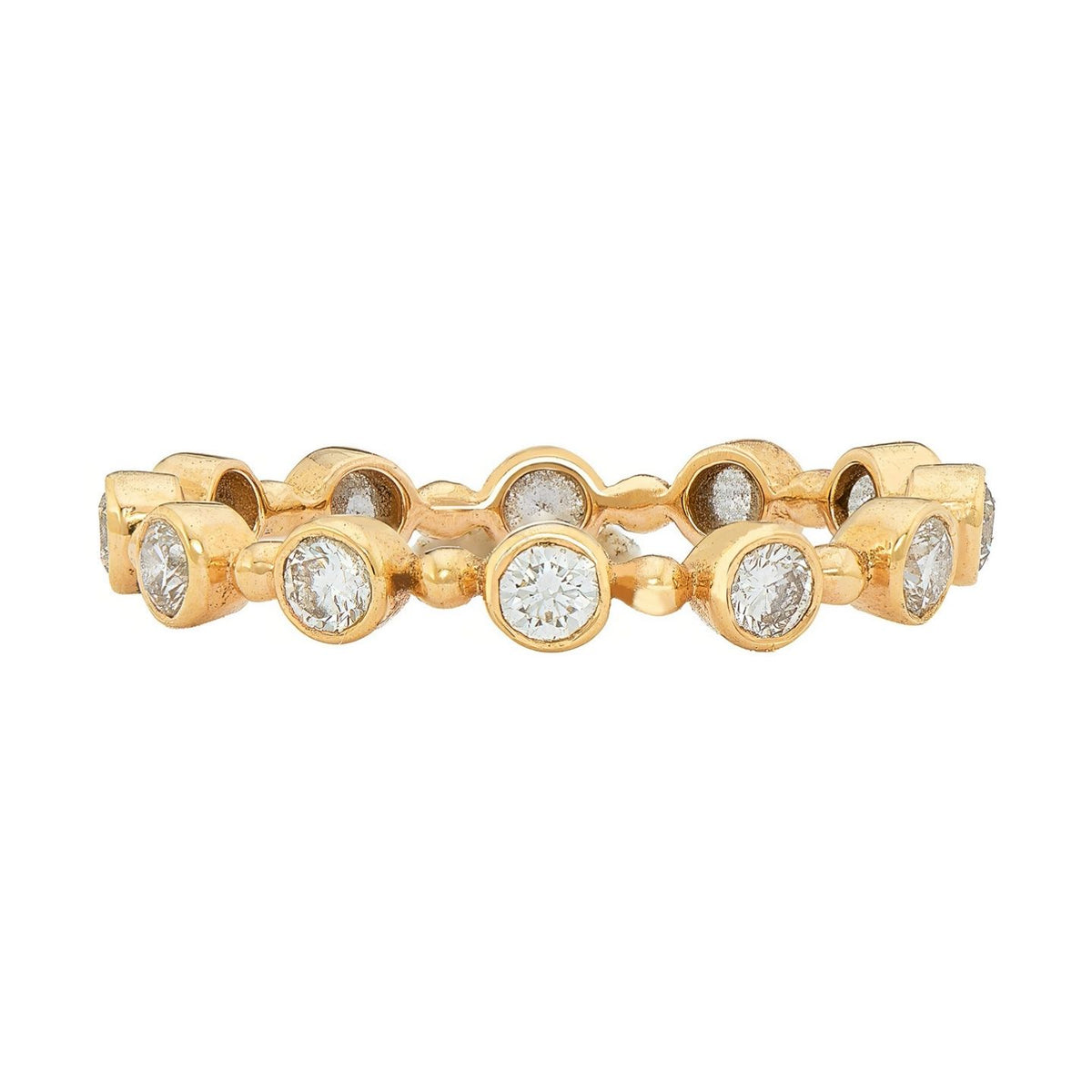 Petit Bubble White Diamond Band