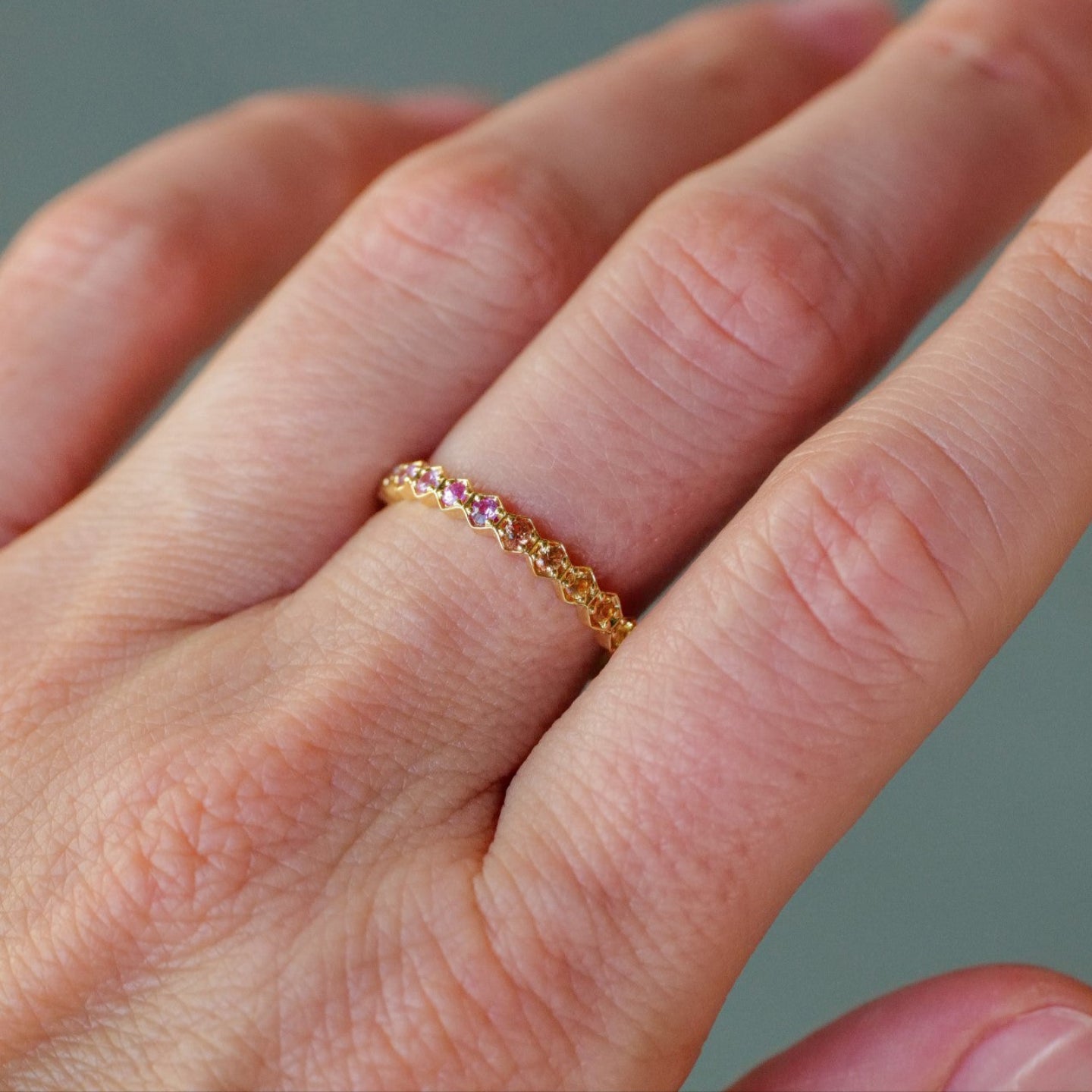 Rainbow Sapphire Regency Band