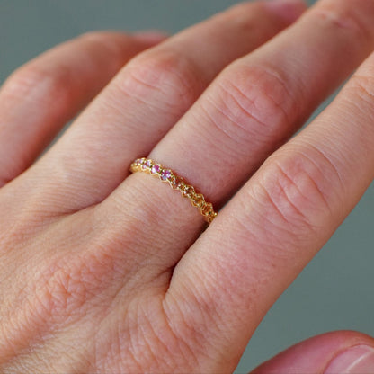 Rainbow Sapphire Regency Band