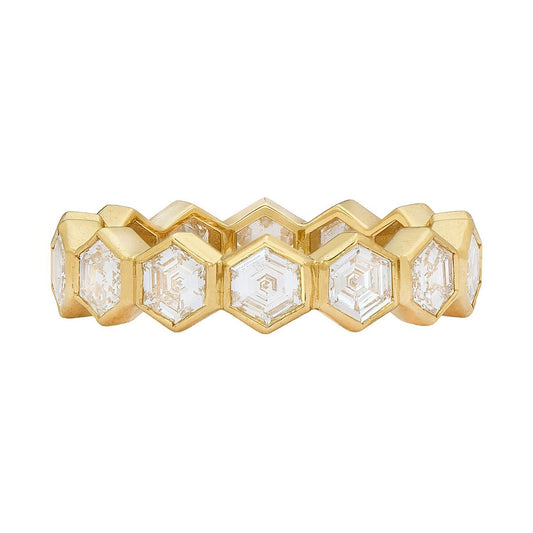 Hope Hexagon White Diamond Band