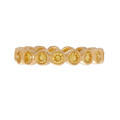 Modern Bezel Yellow Diamond Band