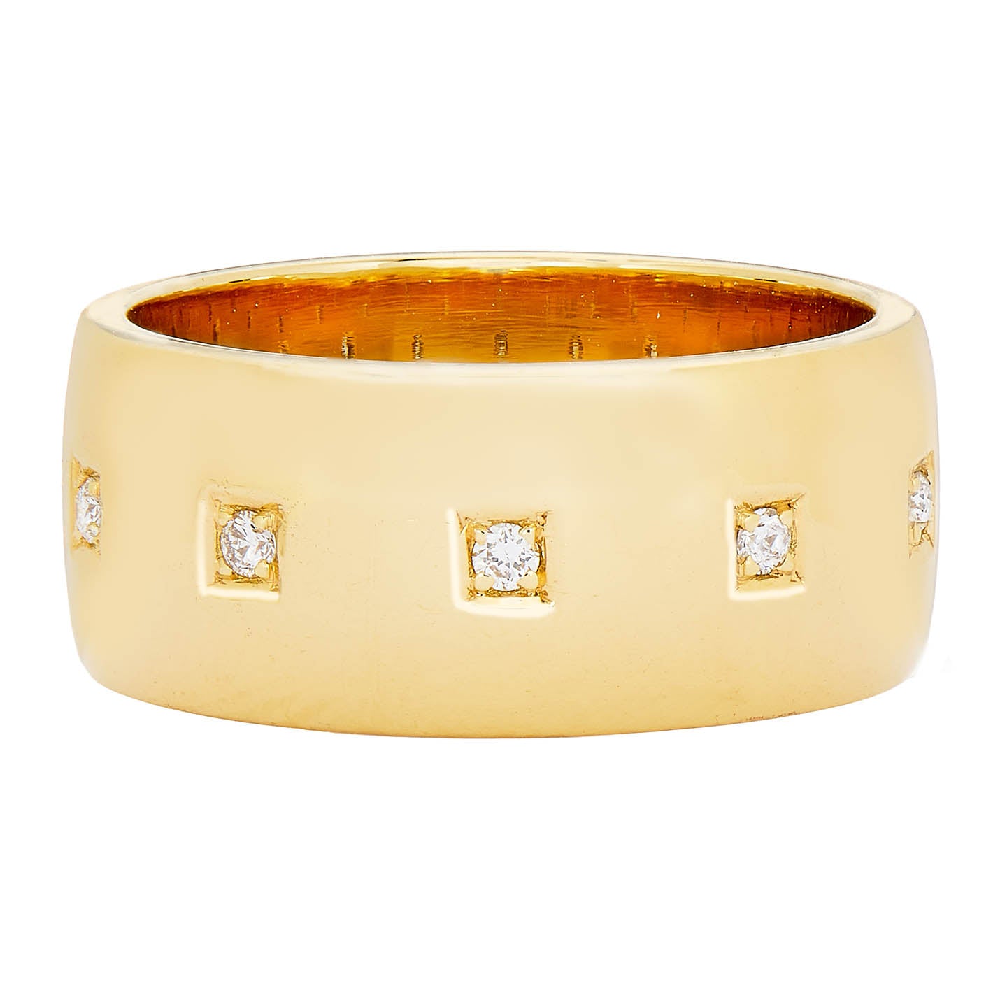 Harper White Diamond Wide Band