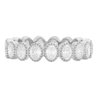 Lucia Oval White Diamond Band