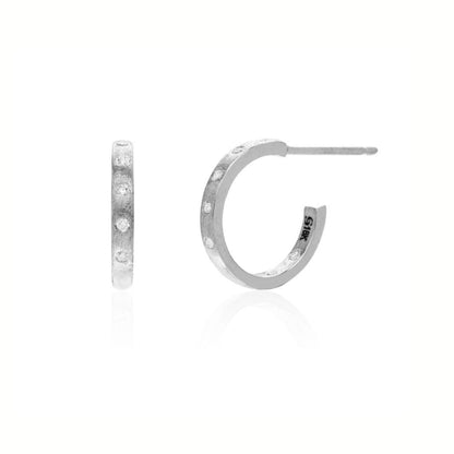 Dunes White Diamond Huggies