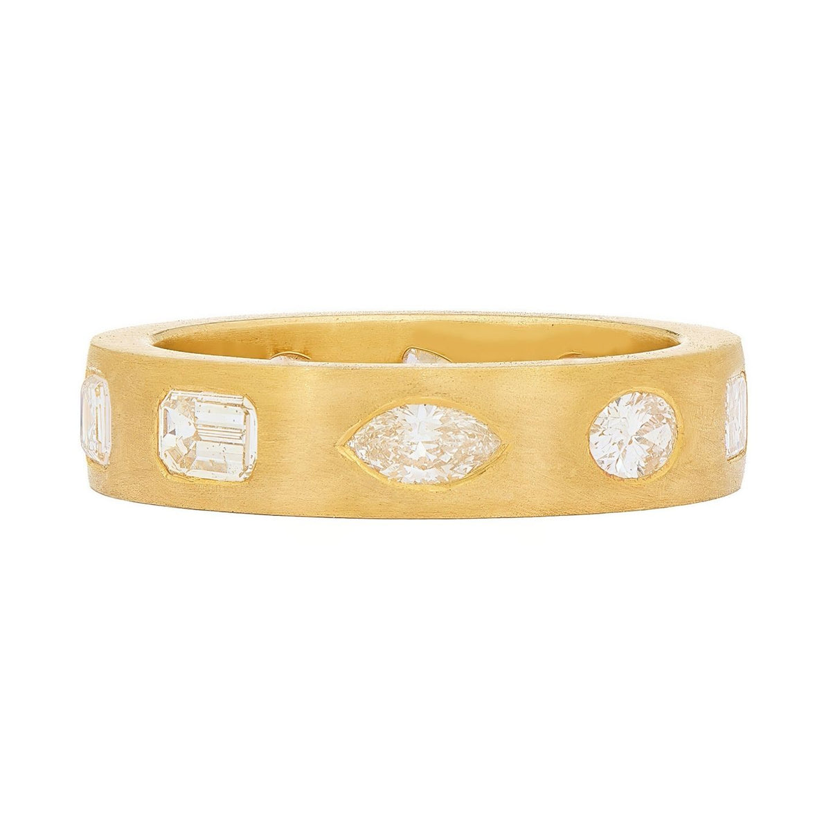Dunes Multi Shape White Diamond Band
